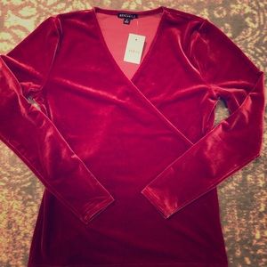 NWT red velvet top